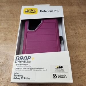 Otterbox Defender PRO Case w/Clip for Samsung Galaxy S23 Ultra - Purple